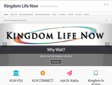 Tablet Screenshot of kingdomlifenow.com